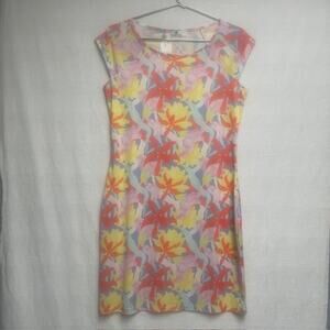 Jean-Pierre Klifa Orange Tropical All Over Print Women's Dress - Size M - NWT